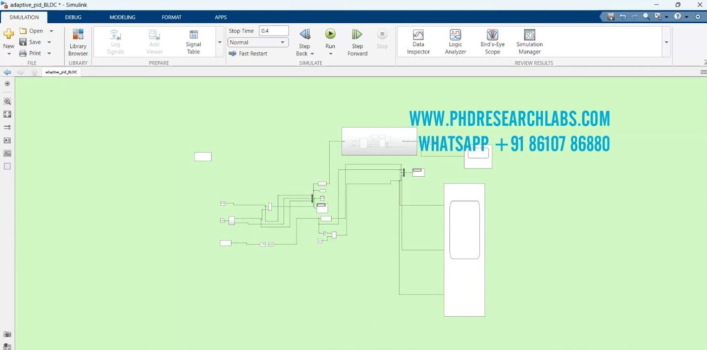 Adaptive PID BLDC Motor Model screenshot